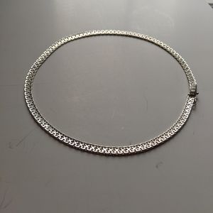 18" Sterling Silver Collier Stiff Round Necklace